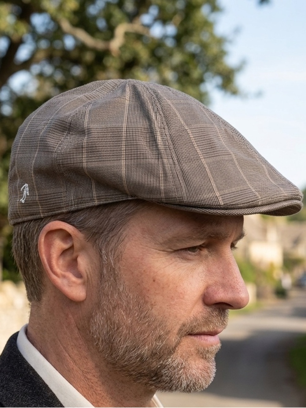 Original Penguin Plaid Ivy Flat Cap Driver Golf Hat L/XL